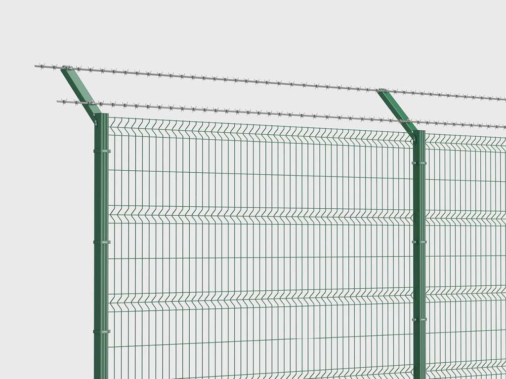 Забор из заборной секции «Усиленная» и стального прутка 6 мм 18 Забор из заборной секции «Усиленная» и стального прутка 6 мм 18