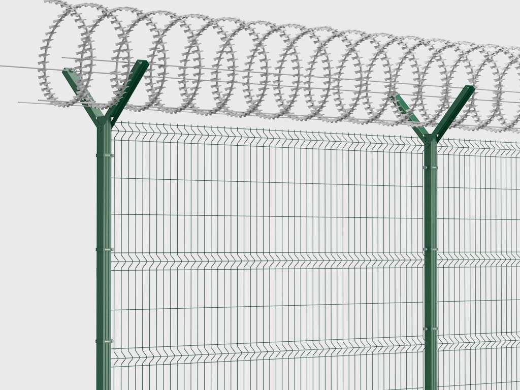 Забор из заборной секции «Усиленная» и стального прутка 6 мм 16 Забор из заборной секции «Усиленная» и стального прутка 6 мм 16