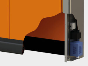 Подогрев привода и стоек, а также пространства между полотнами