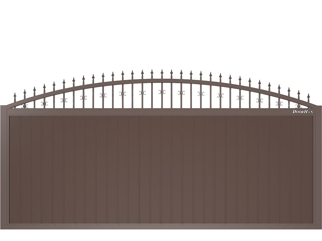 Откатные ворота из сендвич-панелей 22