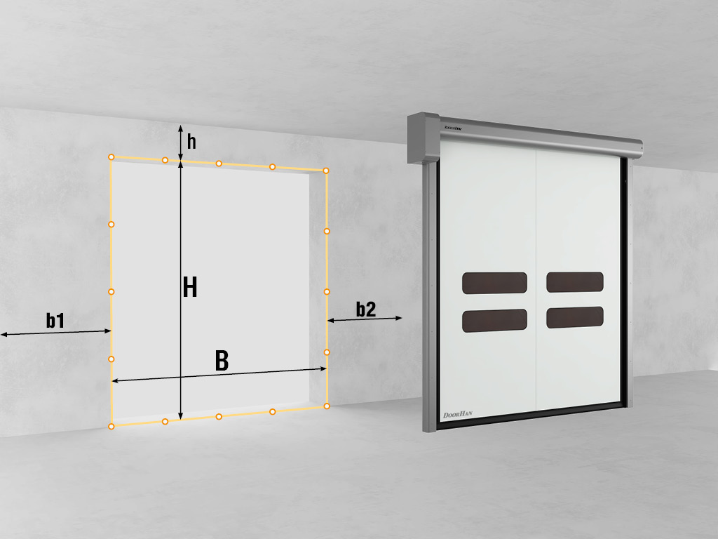 Скоростные рулонные ворота для внутреннего использования из ПВХ 10