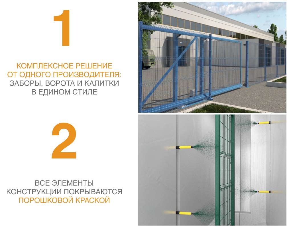 Ворота распашные со стальной рамой с заполнением сварной сеткой 7