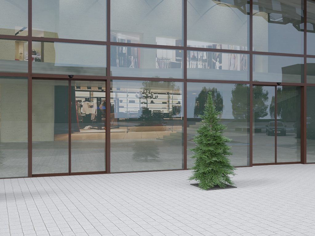 Комплект дверей (две подвижные лайтстворки и фрамуга сверху) для привода AD-SP 7 Комплект дверей (две подвижные лайтстворки и фрамуга сверху) для привода AD-SP 7