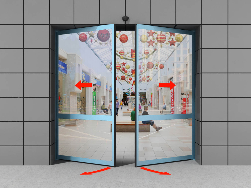 Комплект автоматической раздвижной двери «антипаника» (одна подвижная створка «антипаника») для привода AD-SP 1 Комплект автоматической раздвижной двери «антипаника» (одна подвижная створка «антипаника») для привода AD-SP 1