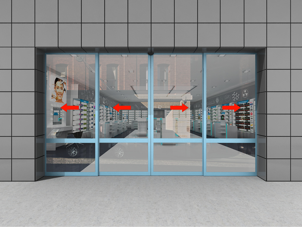 Комплект телескопической раздвижной двери (четыре подвижные лайтстворки) для привода AD-SP-TELESCOPE 1 Комплект телескопической раздвижной двери (четыре подвижные лайтстворки) для привода AD-SP-TELESCOPE 1