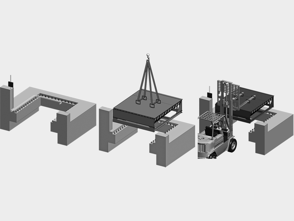 Платформа уравнительная с поворотной аппарелью 3 Платформа уравнительная с поворотной аппарелью 3
