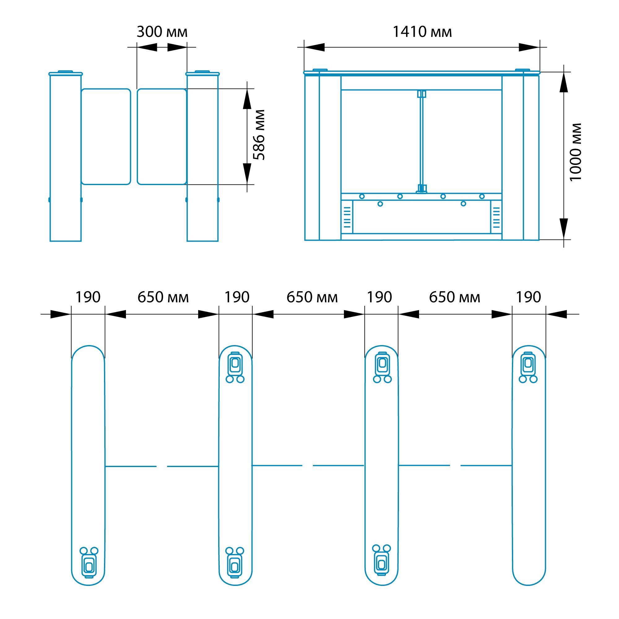 Турникет распашной БЛОКПОСТ РСП 600 2