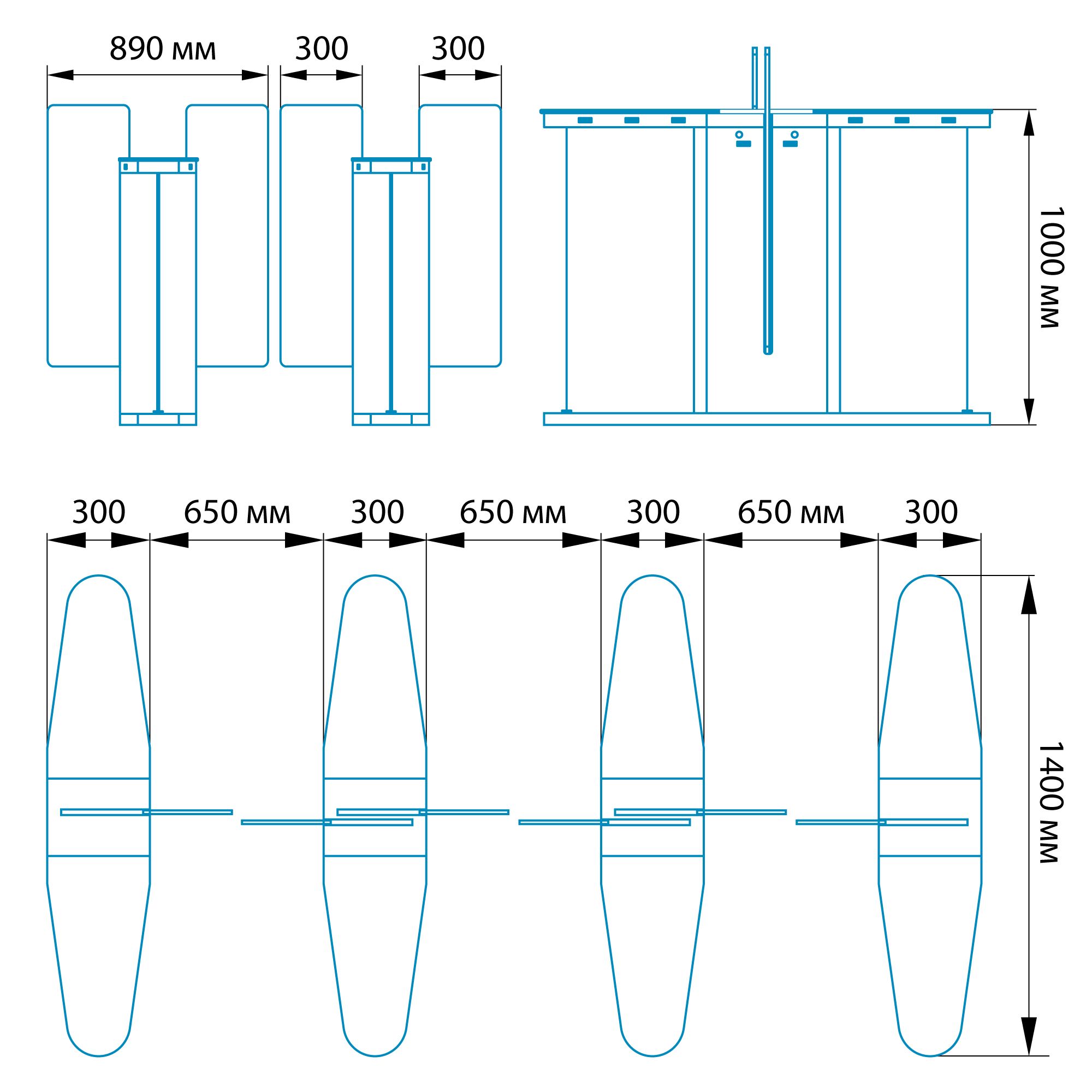 Турникет скоростной БЛОКПОСТ СКП 1600, средняя секция для СКП 800 1 Турникет скоростной БЛОКПОСТ СКП 1600, средняя секция для СКП 800 1