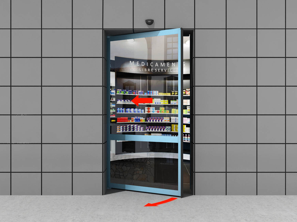 Комплект автоматической раздвижной двери «антипаника» (одна подвижная створка «антипаника») для привода AD-SP 2 Комплект автоматической раздвижной двери «антипаника» (одна подвижная створка «антипаника») для привода AD-SP 2