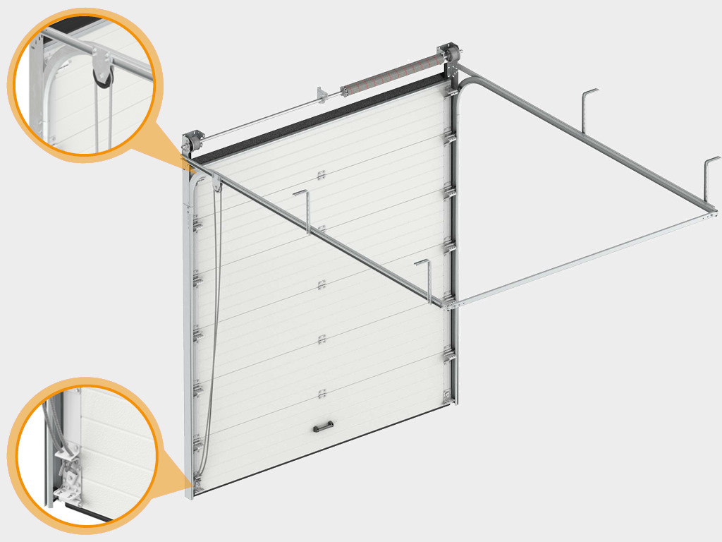Ворота гаражные секционные с торсионным механизмом RSD02 37 Ворота гаражные секционные с торсионным механизмом RSD02 37
