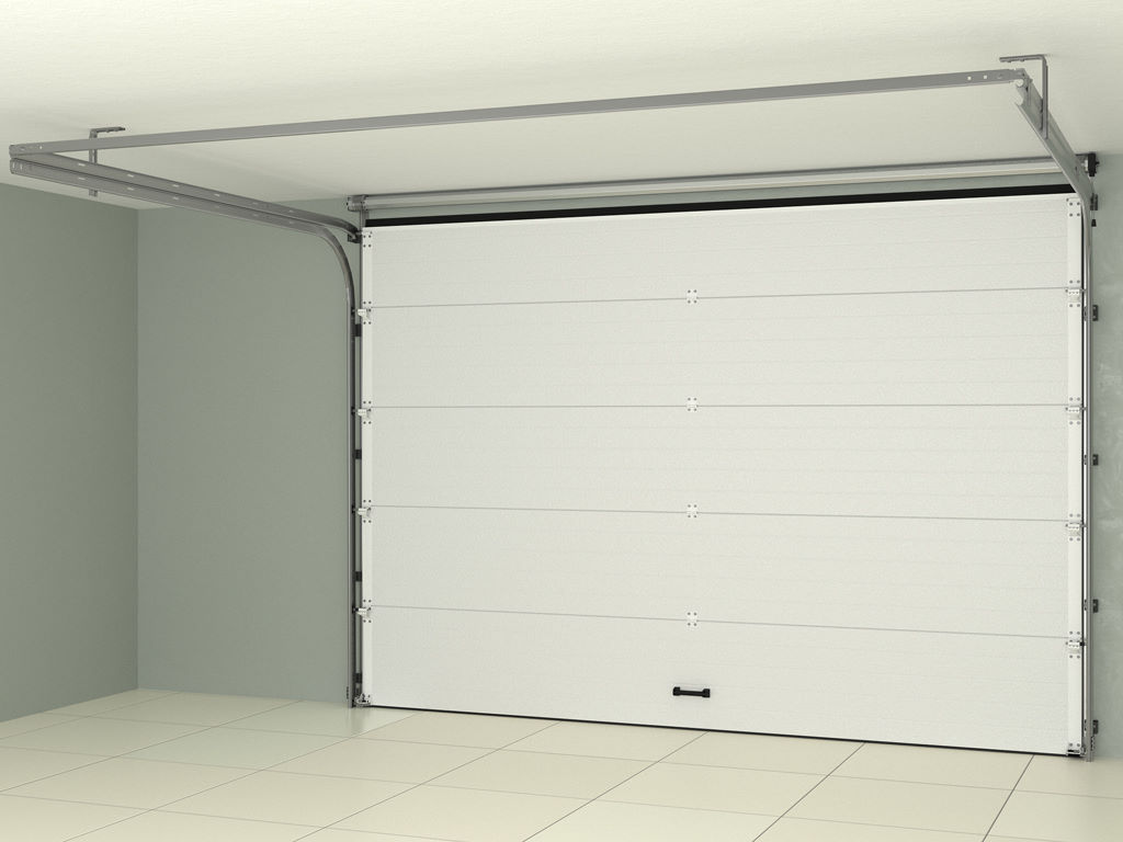 Ворота гаражные секционные из алюминиевых панелей с пружинно-инерционным механизмом RSD02LUX 6
