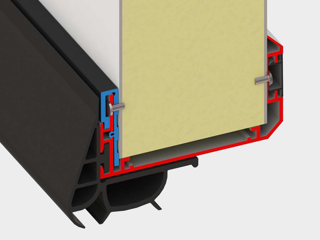 Холодильные двустворчатые распашные двери IsoDoor IDH2 для морозильных камер 30
