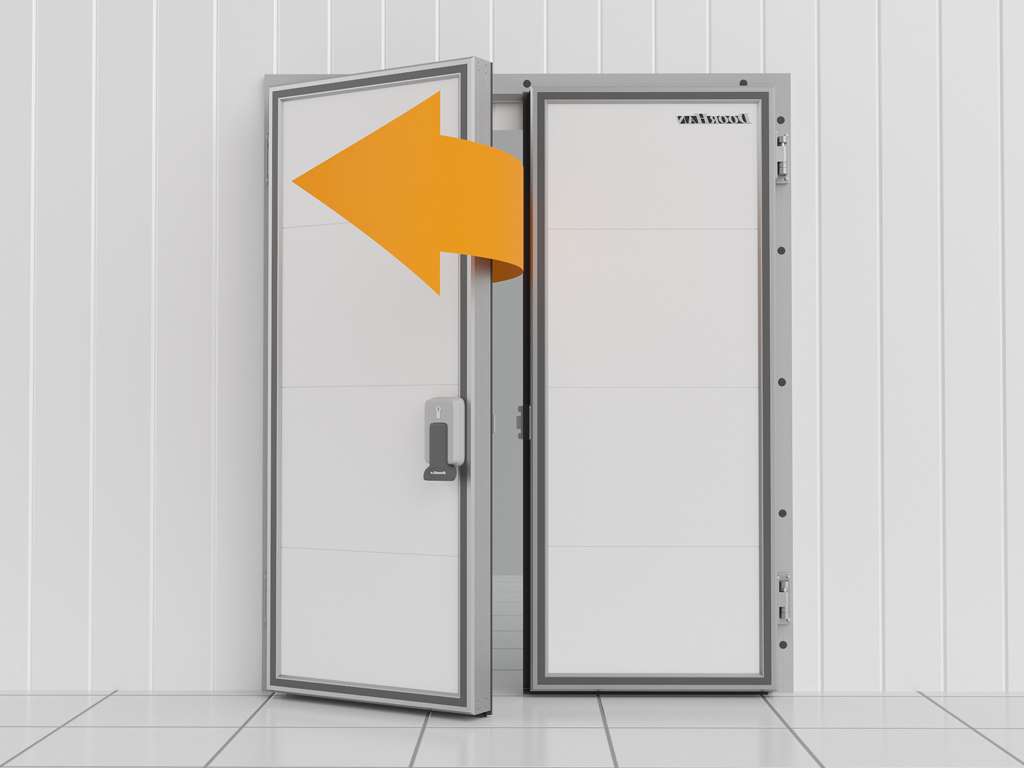 Холодильные двустворчатые распашные двери IsoDoor IDH2 для морозильных камер 2