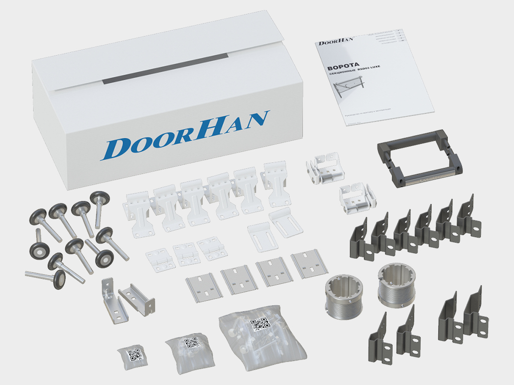 Ворота гаражные секционные из алюминиевых панелей с пружинно-инерционным механизмом RSD02LUX 14