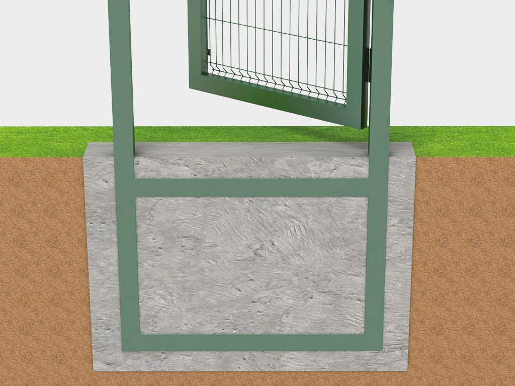 Калитка со стальной рамой и заполнением сварной сеткой 6 Калитка со стальной рамой и заполнением сварной сеткой 6