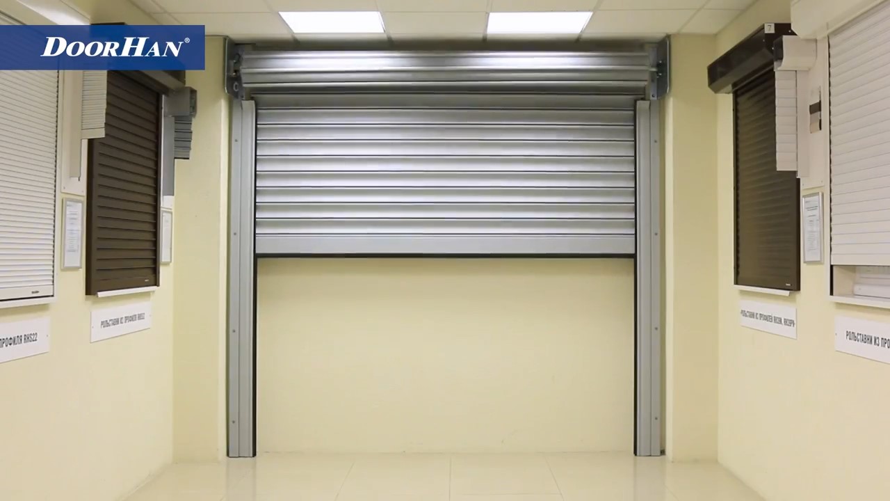 Ворота рулонные стальные с внутривальным приводом 9