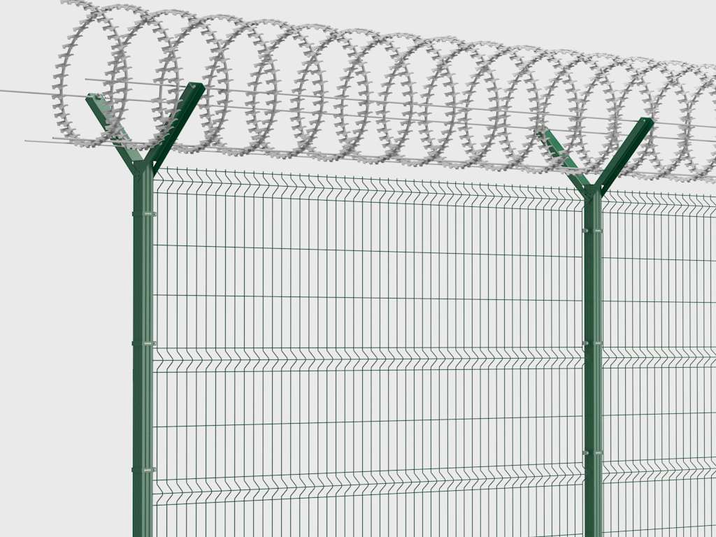 Забор из заборной секции «Стандарт» и стального прутка 4 и 5 мм 16 Забор из заборной секции «Стандарт» и стального прутка 4 и 5 мм 16