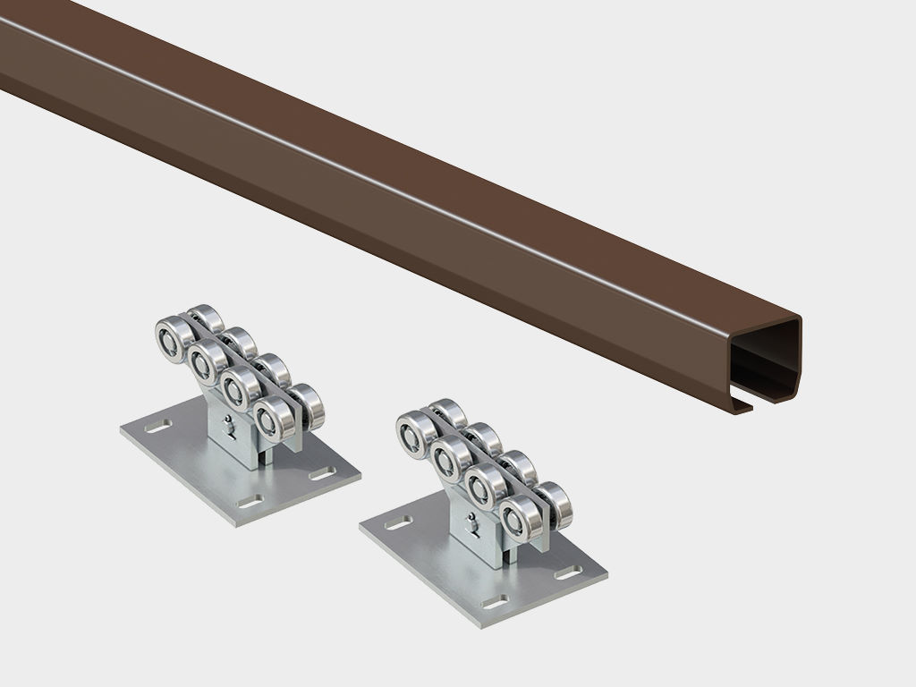 Откатные ворота из профлиста Revolution 17