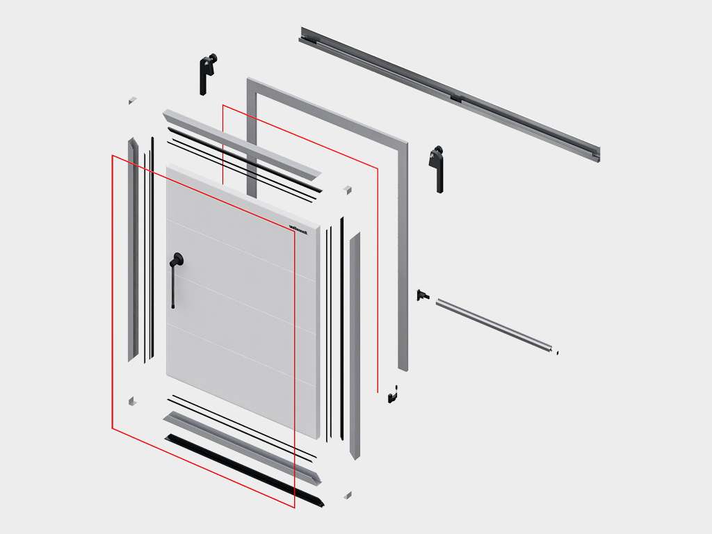Холодильные откатные двери IsoDoor IDS1 для морозильных камер 17