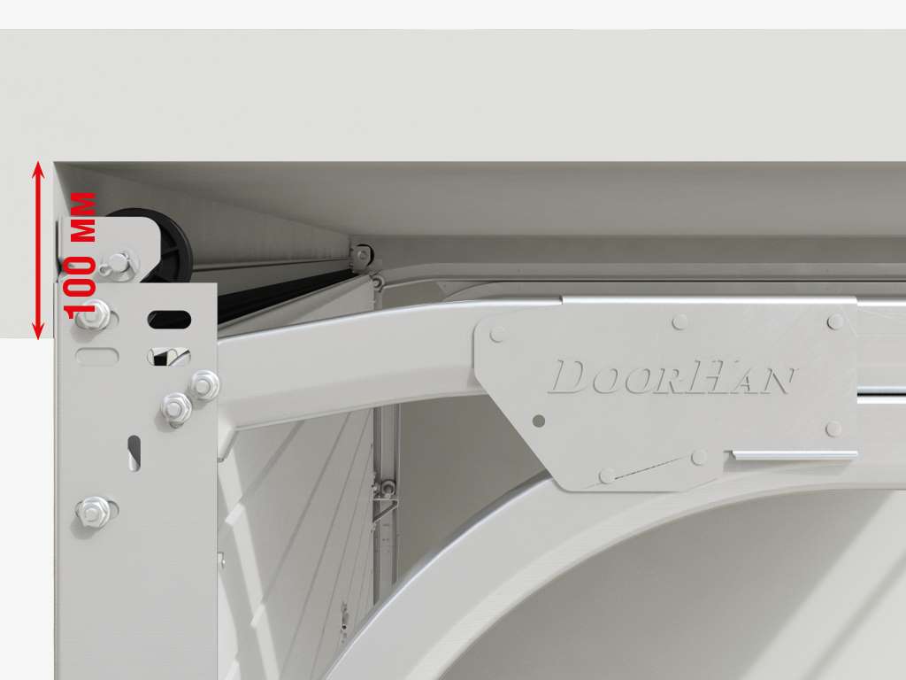 Ворота гаражные секционные из алюминиевых панелей с пружинами растяжения RSD01LUX 17