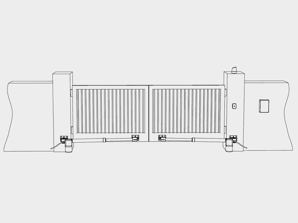Комплект автоматики для распашных ворот SWING-4000 до 800 кг + 2 пульта 2 Комплект автоматики для распашных ворот SWING-4000 до 800 кг + 2 пульта 2