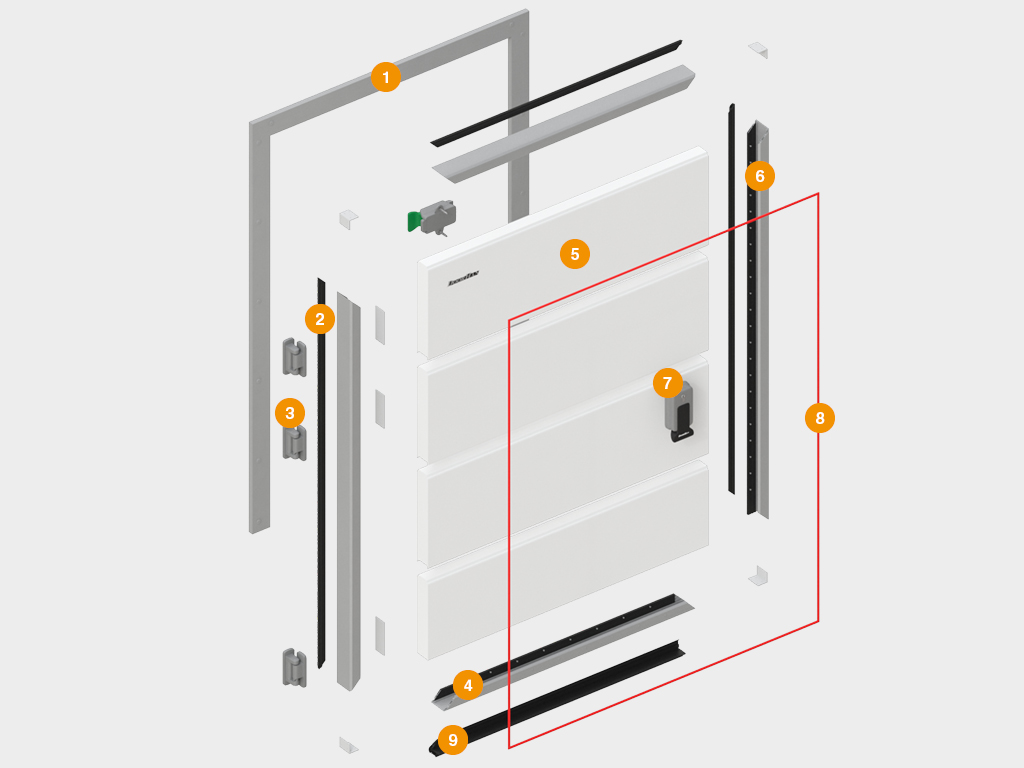 Холодильные распашные двери IsoDoor IDH1 для морозильных камер 1