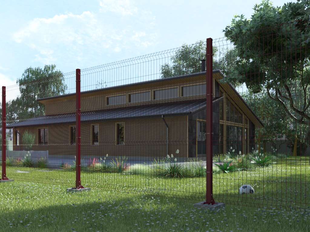 Забор из заборной секции «Стандарт» и стального прутка 4 и 5 мм 9 Забор из заборной секции «Стандарт» и стального прутка 4 и 5 мм 9