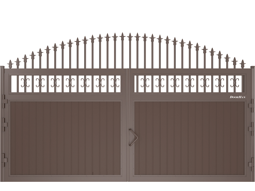 Распашные ворота из сендвич-панелей 14