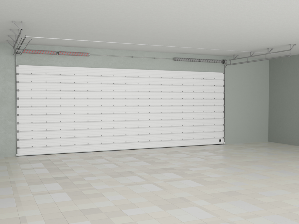 Промышленные секционные ворота из алюминиевых панелей ISD03 1 Промышленные секционные ворота из алюминиевых панелей ISD03 1