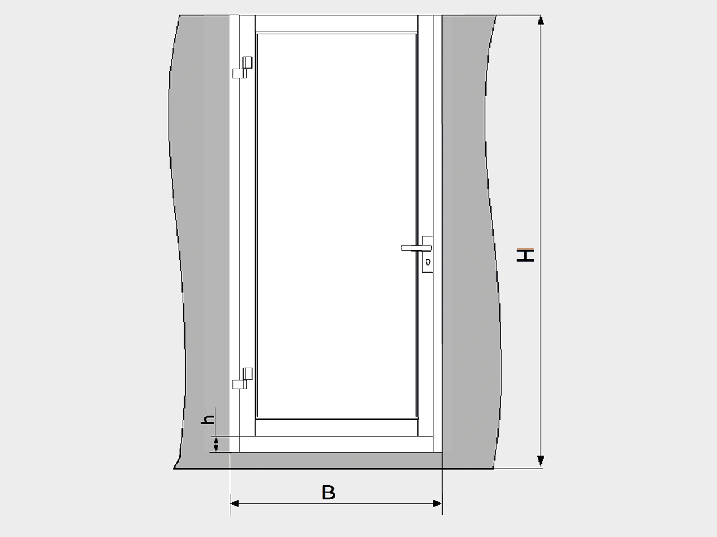 Калитка в алюминиевой раме с заполнением сендвич-панелями PSD-A 16