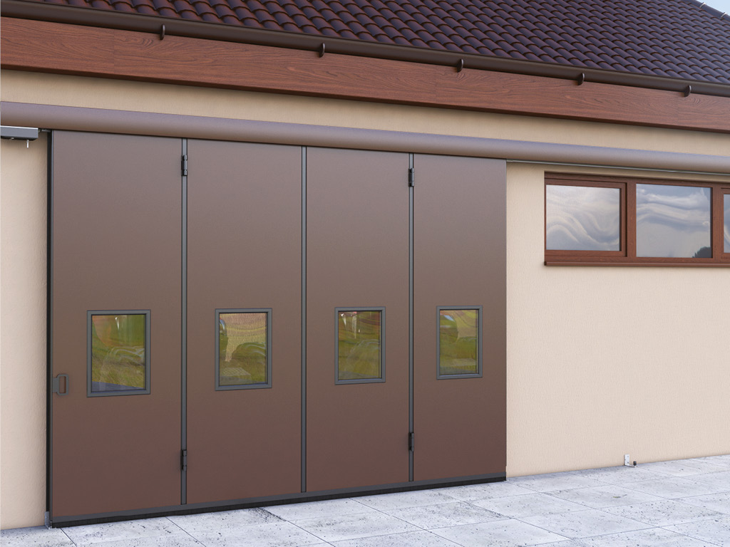 Промышленные откатные ворота без нижней направляющей 1 Промышленные откатные ворота без нижней направляющей 1