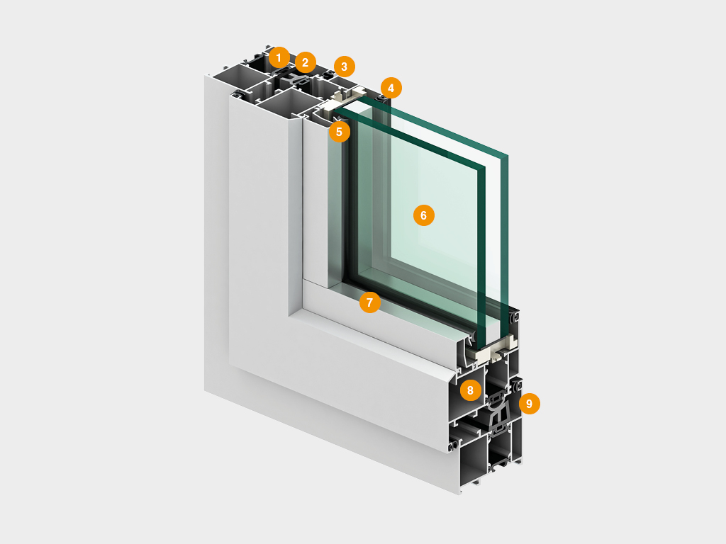 Оконно-дверная система с терморазрывом 1
