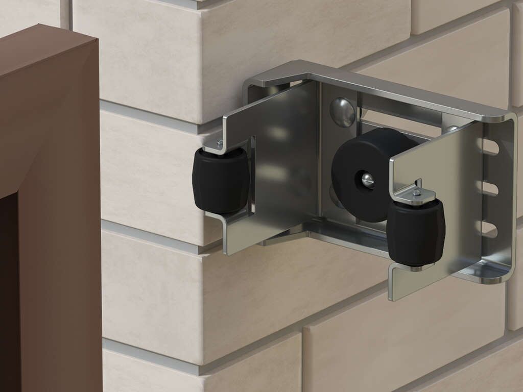 Откатные ворота из сендвич-панелей 44