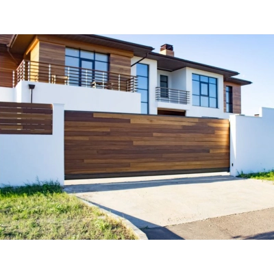 Откатные ворота из сендвич-панелей