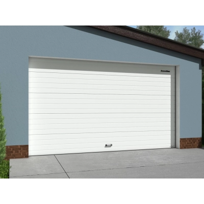 Ворота гаражные секционные из алюминиевых панелей с пружинно-инерционным механизмом RSD02LUX