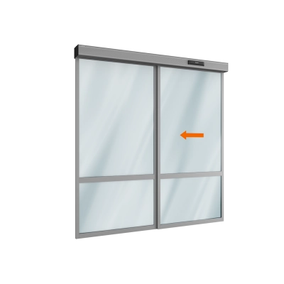 Комплект автоматической раздвижной двери (одна подвижная и одна неподвижная лайтстворка) для привода AD-SP