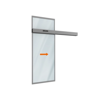 Комплект автоматической раздвижной двери (одна подвижная лайтстворка и фрамуга сверху) для привода AD-SP